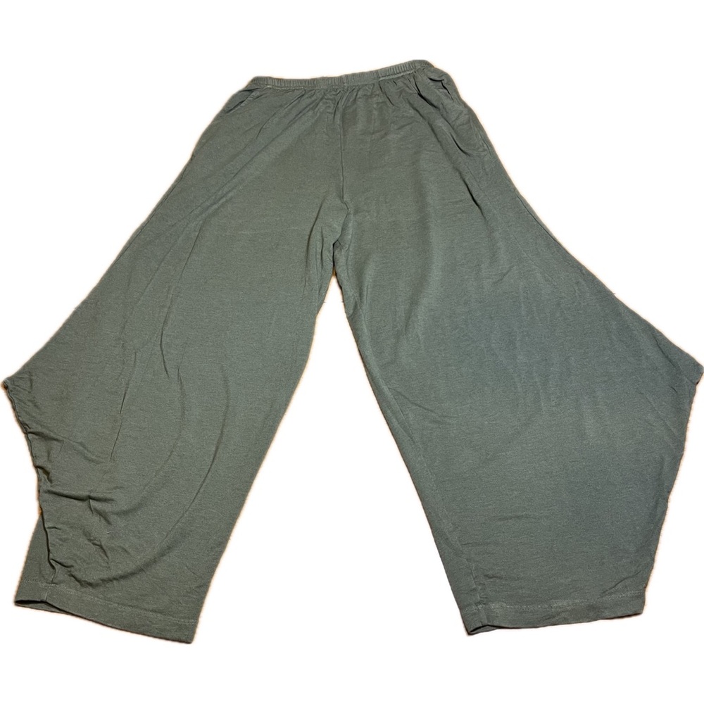 Bryn Walker $128 Seamus Lagenlook French Terry Pants Pull On Pocket in Thyme M